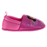 Dora the Explorer Girls Slippers - Plush Non-Slip Comfy Fluffy Lightweight Warm Comfort Soft Aline Indoor House Slippers (Toddler)